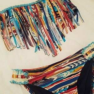 Lucky Brand Fringe bathing suit